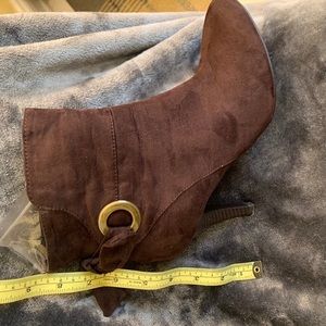 Chocolate brown ankle booties